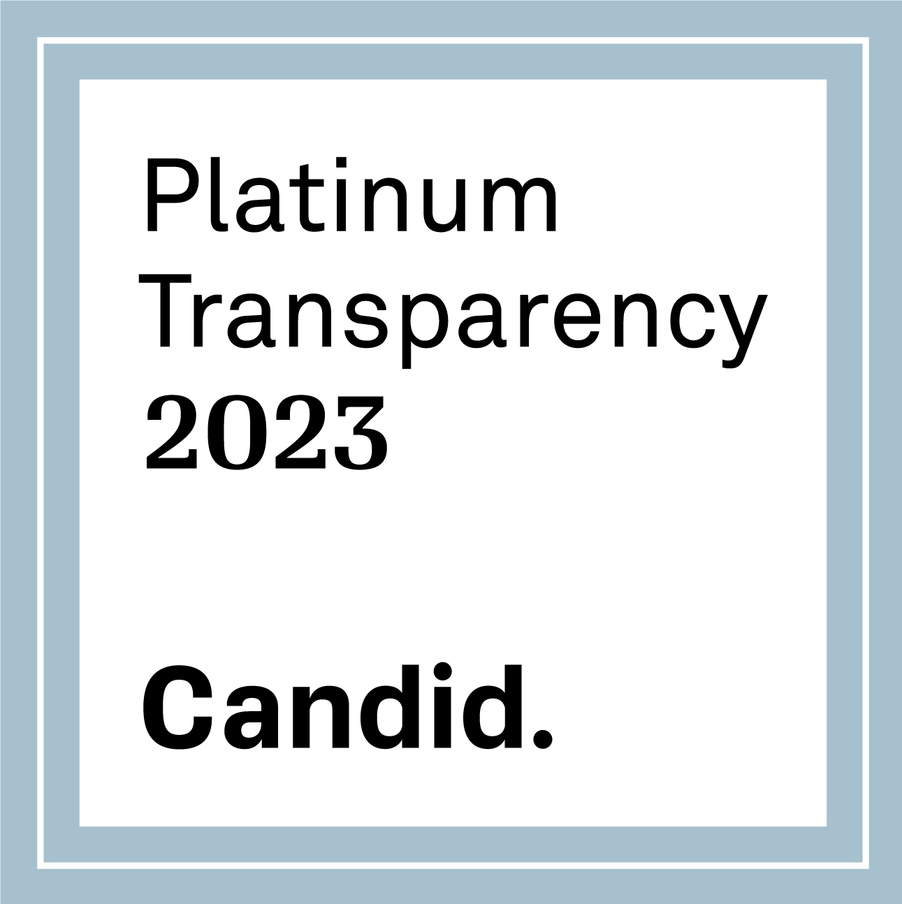Platinum Seal of Transparency 2023